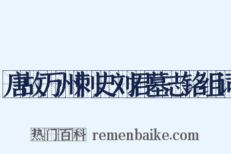 唐故万州刺史刘君墓志铭组词是什么意思的图片